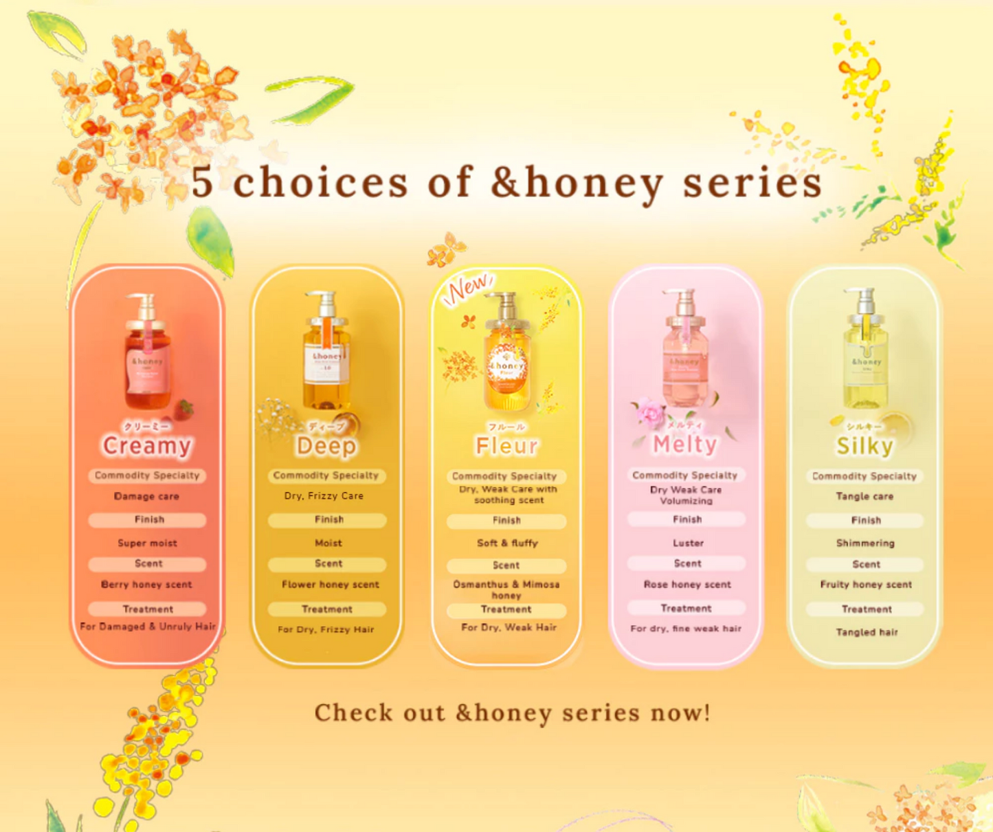 &HONEY Fleur Kinmokusei Moist Shampoo 450ml