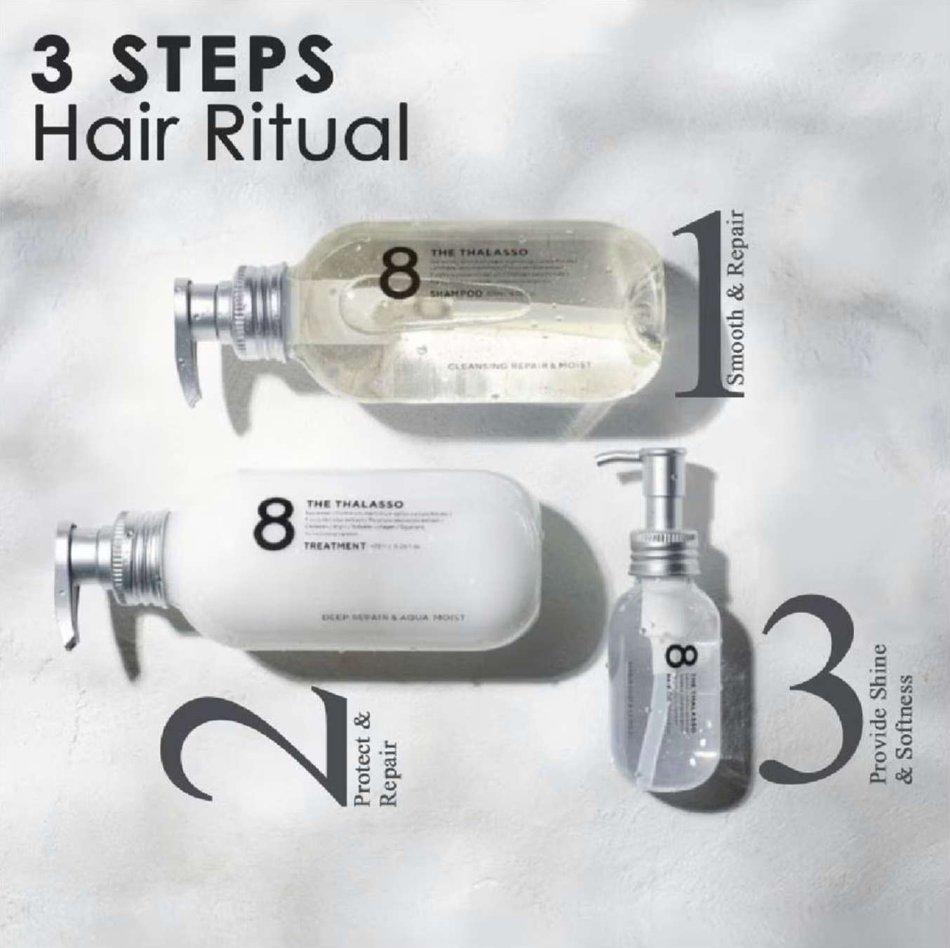 8 THE THALASSO Balancing Serum & Smooth Repair Hair Oil (For Fine & Volumising Hair Type) 100ml