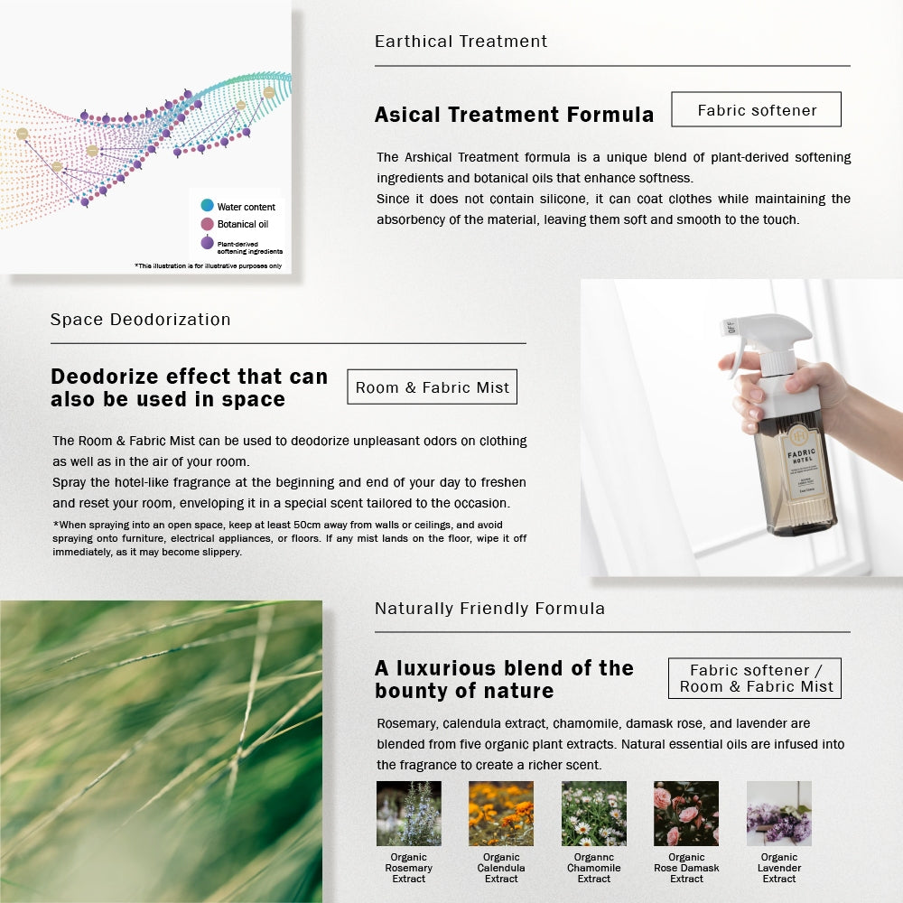 FADRIC HOTEL Softener X Fabric Mist [500ML/300ML]