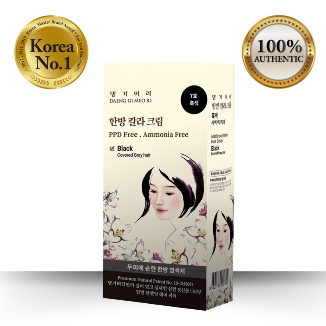 DAENG GI MEO RI Medicinal Herbal Hair Colour [Natural Brown/Dark Brown/Medium Brown/Black] 60g