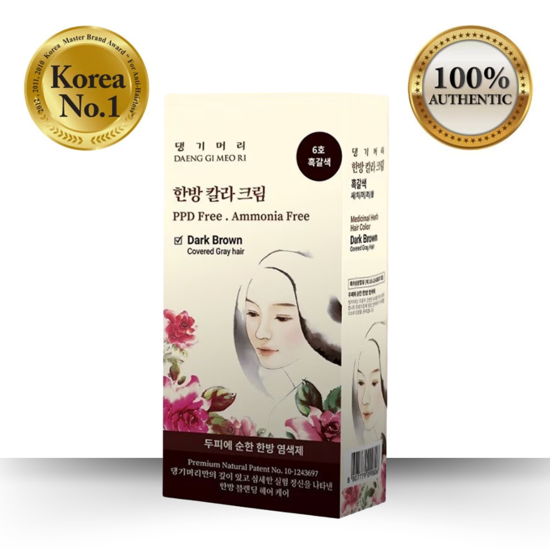 DAENG GI MEO RI Medicinal Herbal Hair Colour [Natural Brown/Dark Brown/Medium Brown/Black] 60g