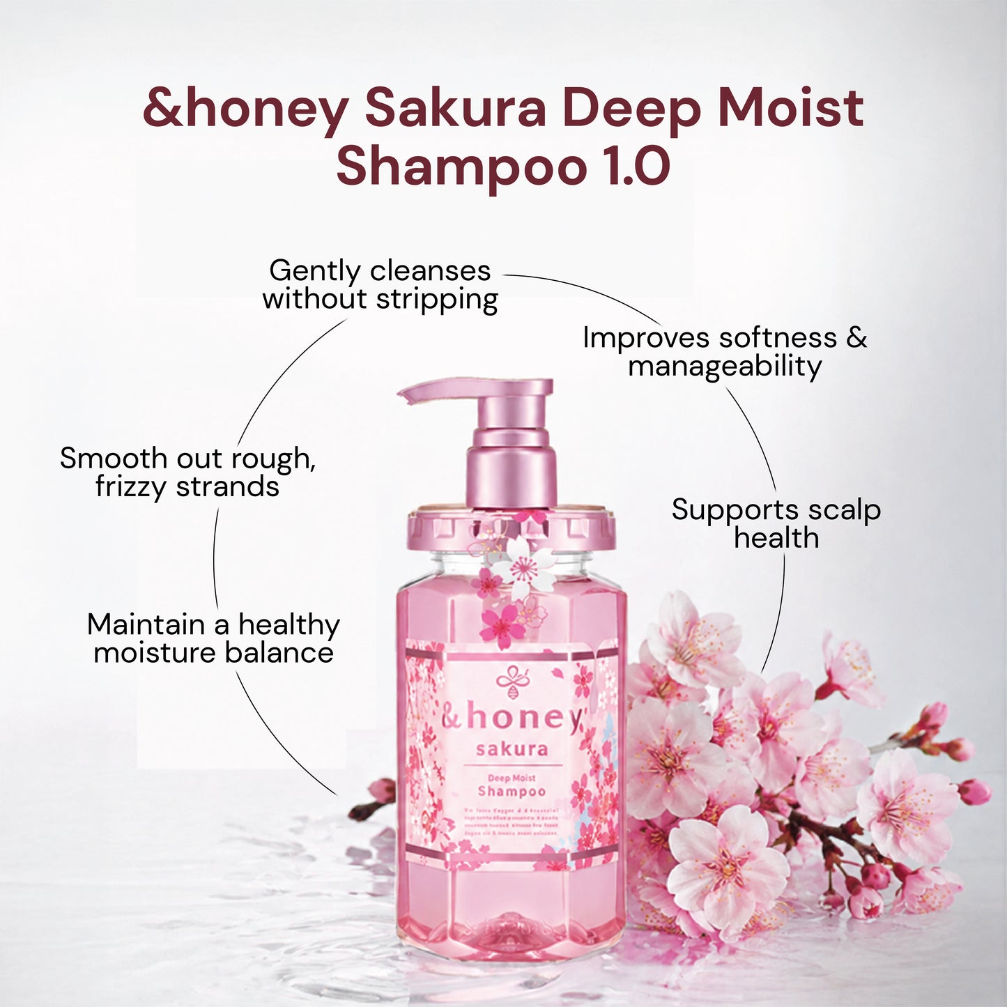 &honey Sakura Deep Moist Shampoo 440ml