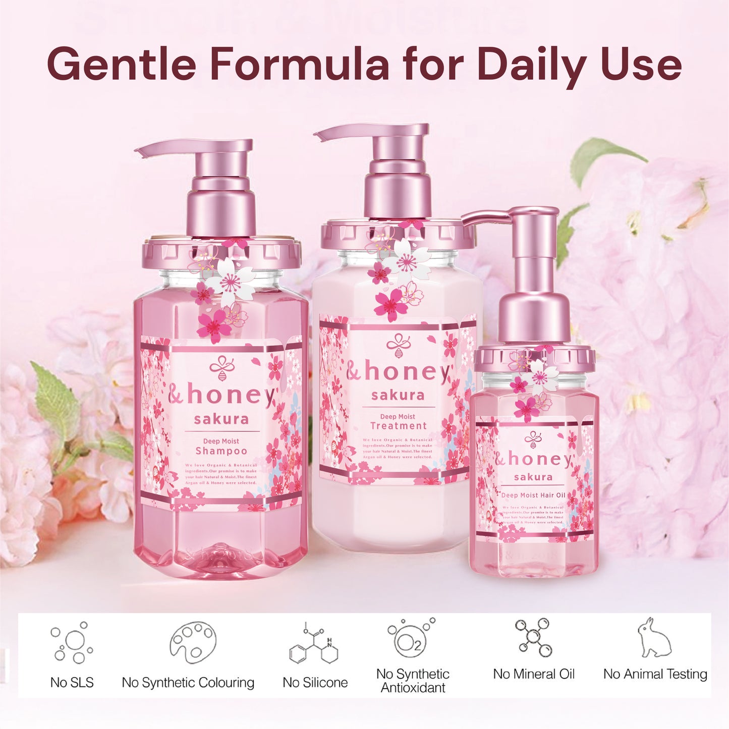 &honey Sakura Deep Moist Shampoo 440ml