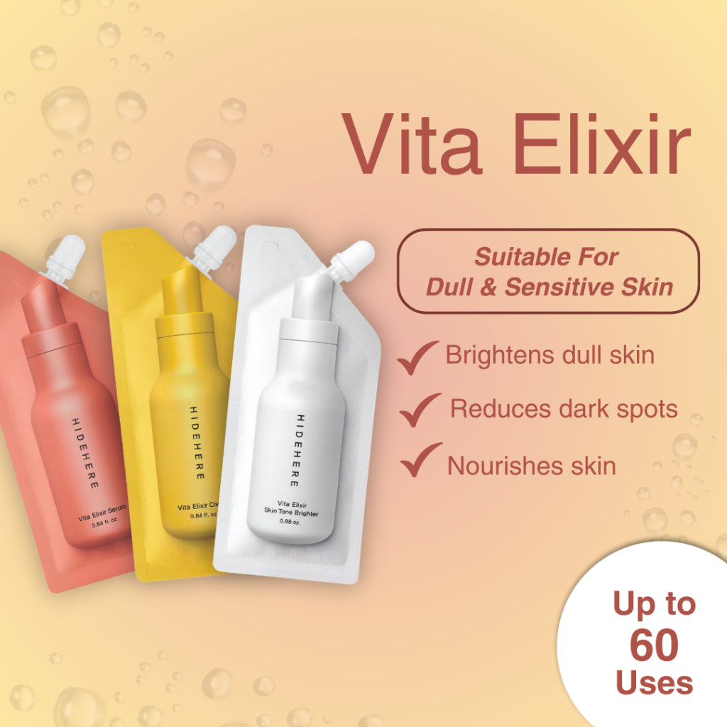 HIDEHERE Cleanser / Essence / Serum / Sun Protector / Mask 25ml [Hyaluronic / Vita Elixir / Cica Care / Collagen ]