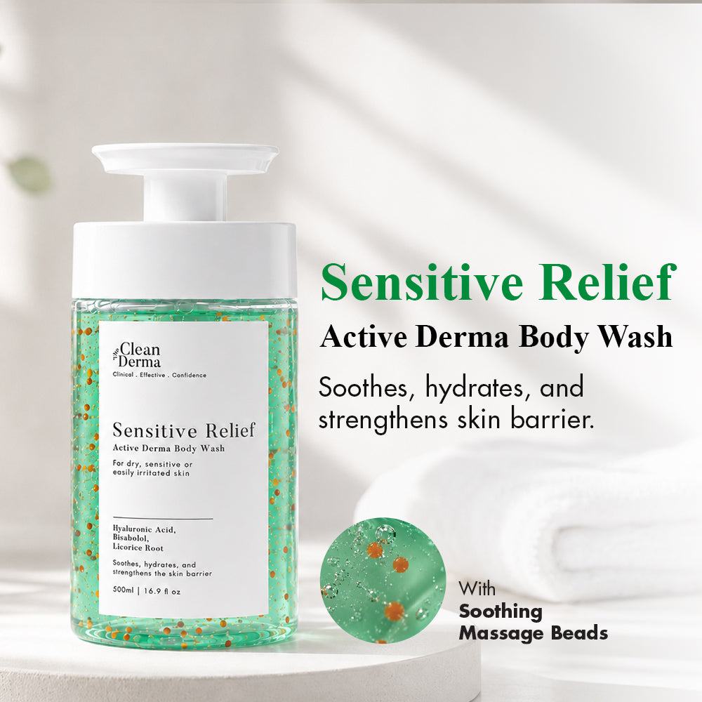 THE CLEAN DERMA Sensitive Relief Active Derma Body Wash 500ml