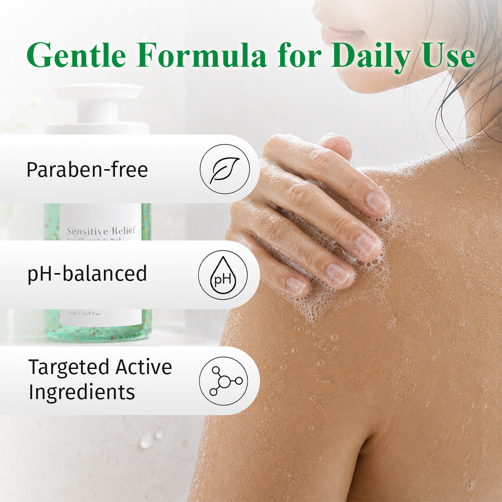 THE CLEAN DERMA Sensitive Relief Active Derma Body Wash 500ml