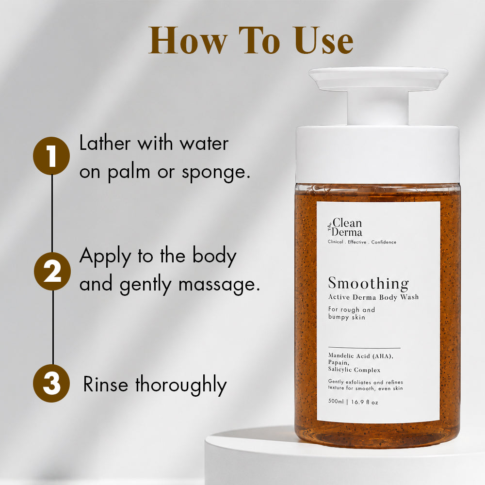 THE CLEAN DERMA Smoothing Active Derma Body Wash 500ml