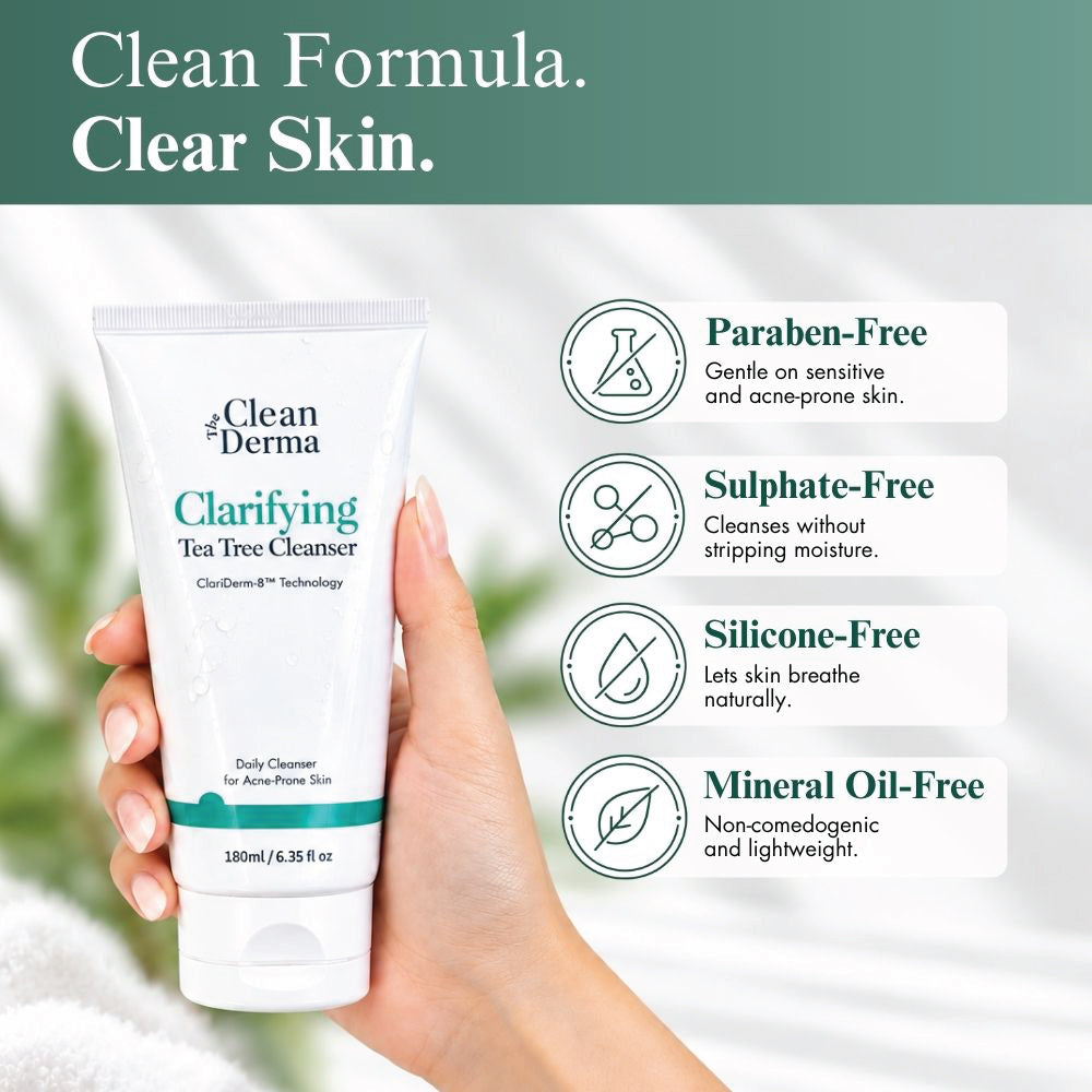 THE CLEAN DERMA Clarifying Tea Tree Cleanser 180ml