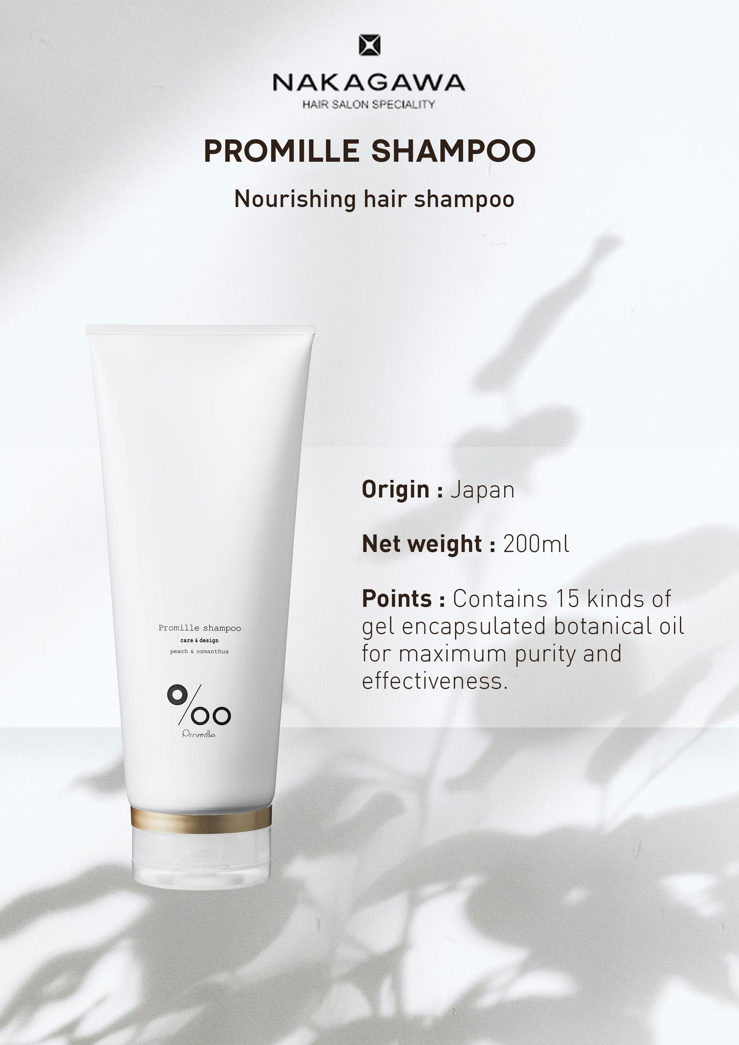 Mucota/Nakagawa Promille Shampoo 200ml