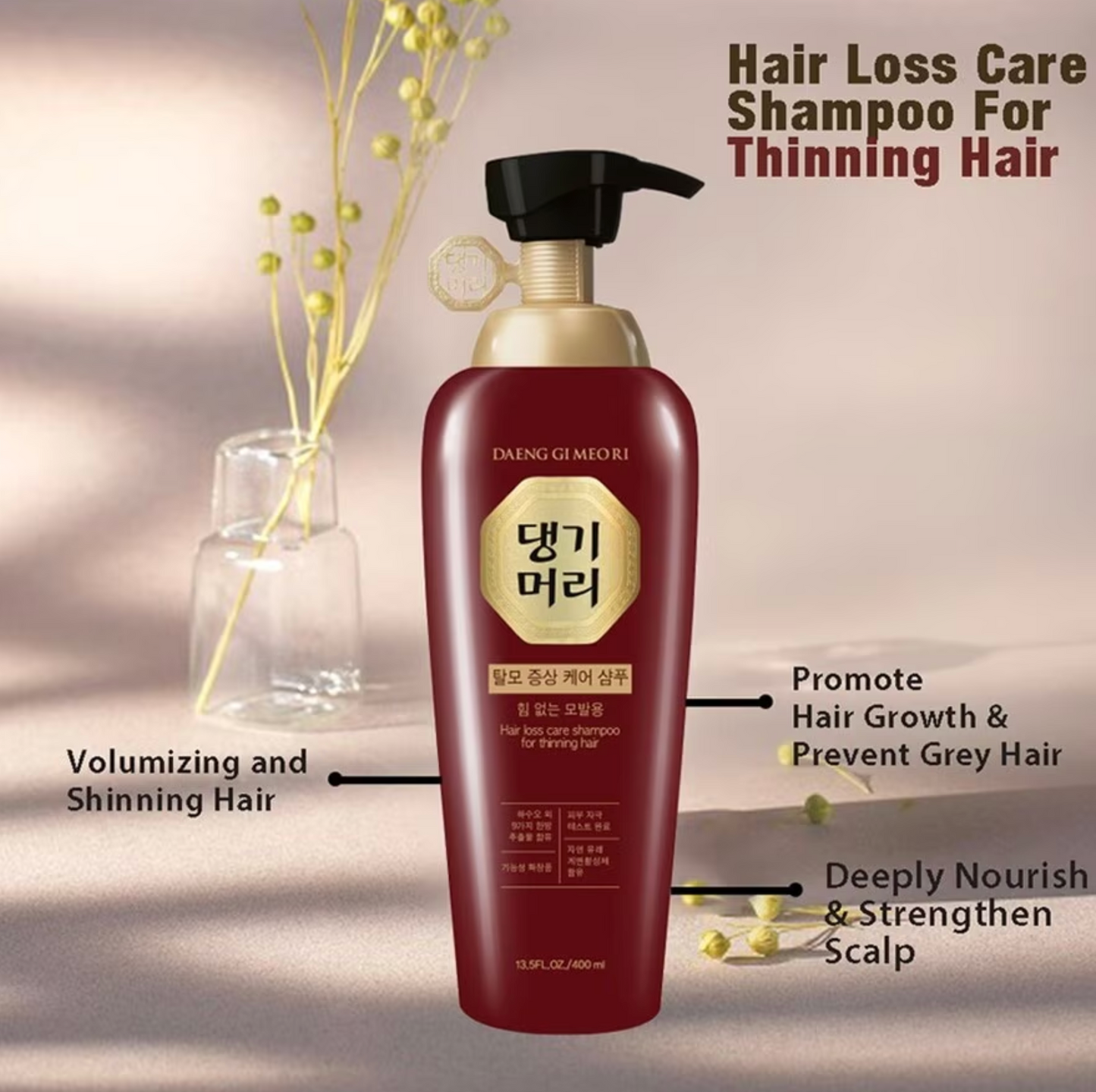 DAENG GI MEO RI Hair Loss Care Shampoo for Thinning Hair 400ml (Anti Hair-Loss + Volumizing)