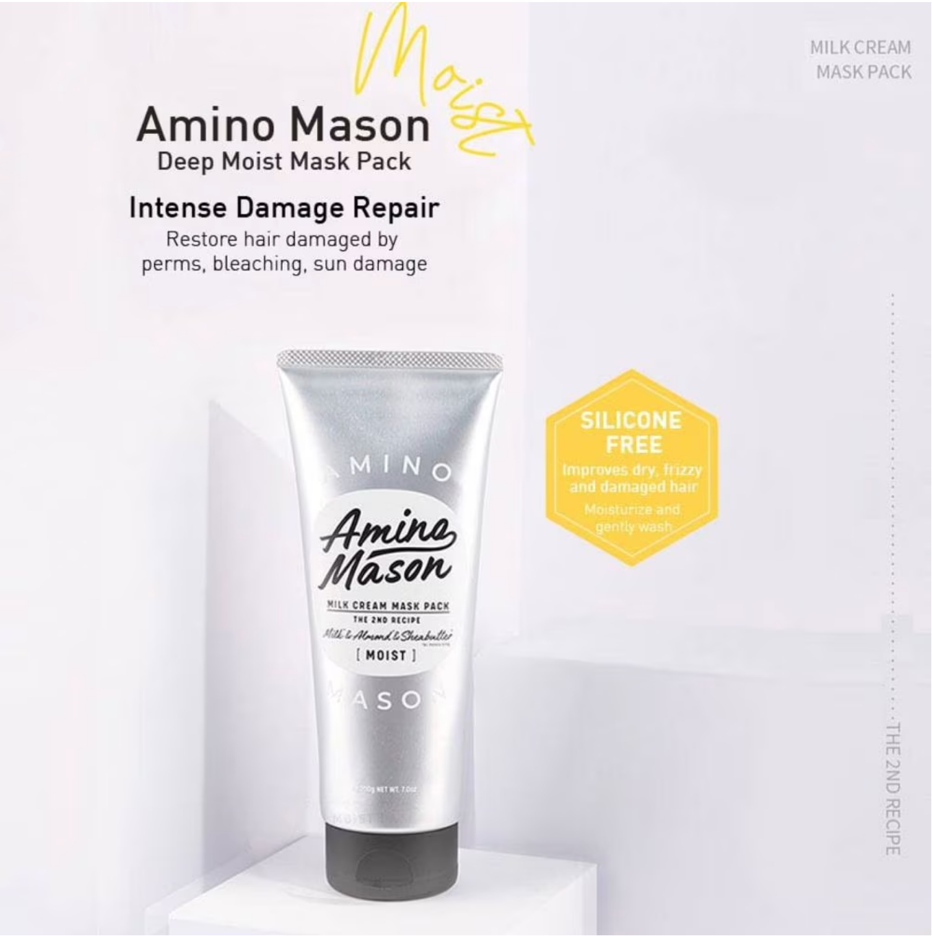 AMINO MASON Milk Cream Mask Pack Moist (Hair Mask Treatment) 200g