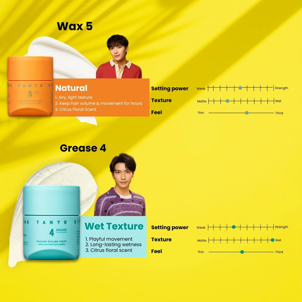 Nakano Styling Tanto Airlight Wax 7 / Airlight Wax 4 / Wax 4 / Wax 5 / Wax 6 / Wax 7 / Clay 8 / Grease 4 90g