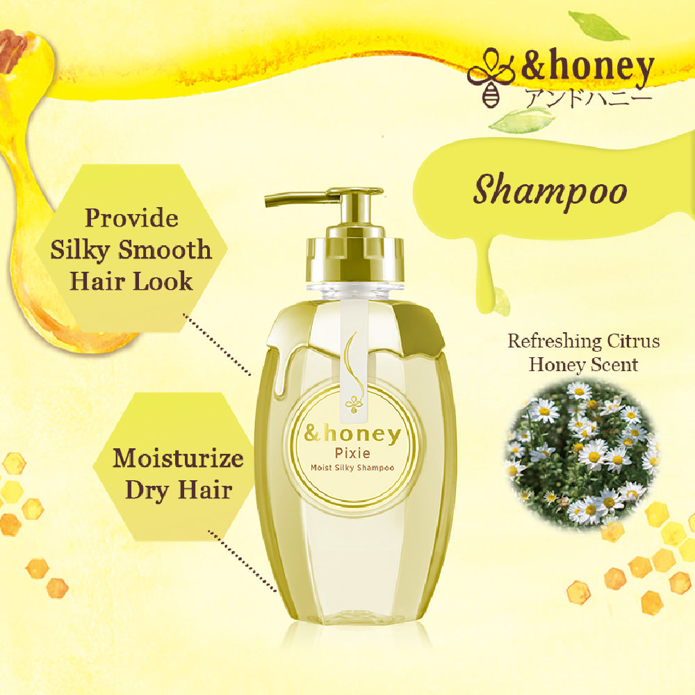 &honey Pixie Moist Silky Shampoo 440ml