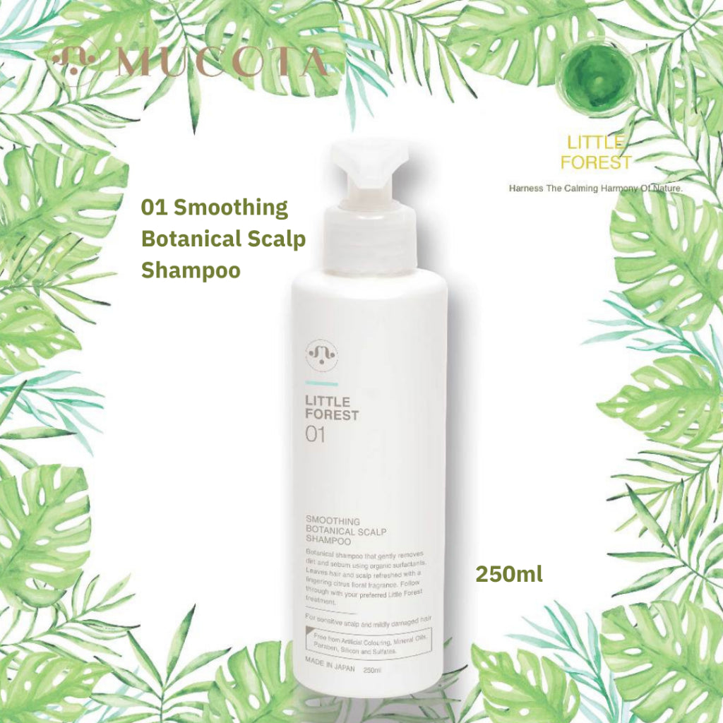 MUCOTA Little Forest 01 Smoothing Botanical Scalp Shampoo [For Sensitive Scalp & Mildly Damaged Hair] 250ml