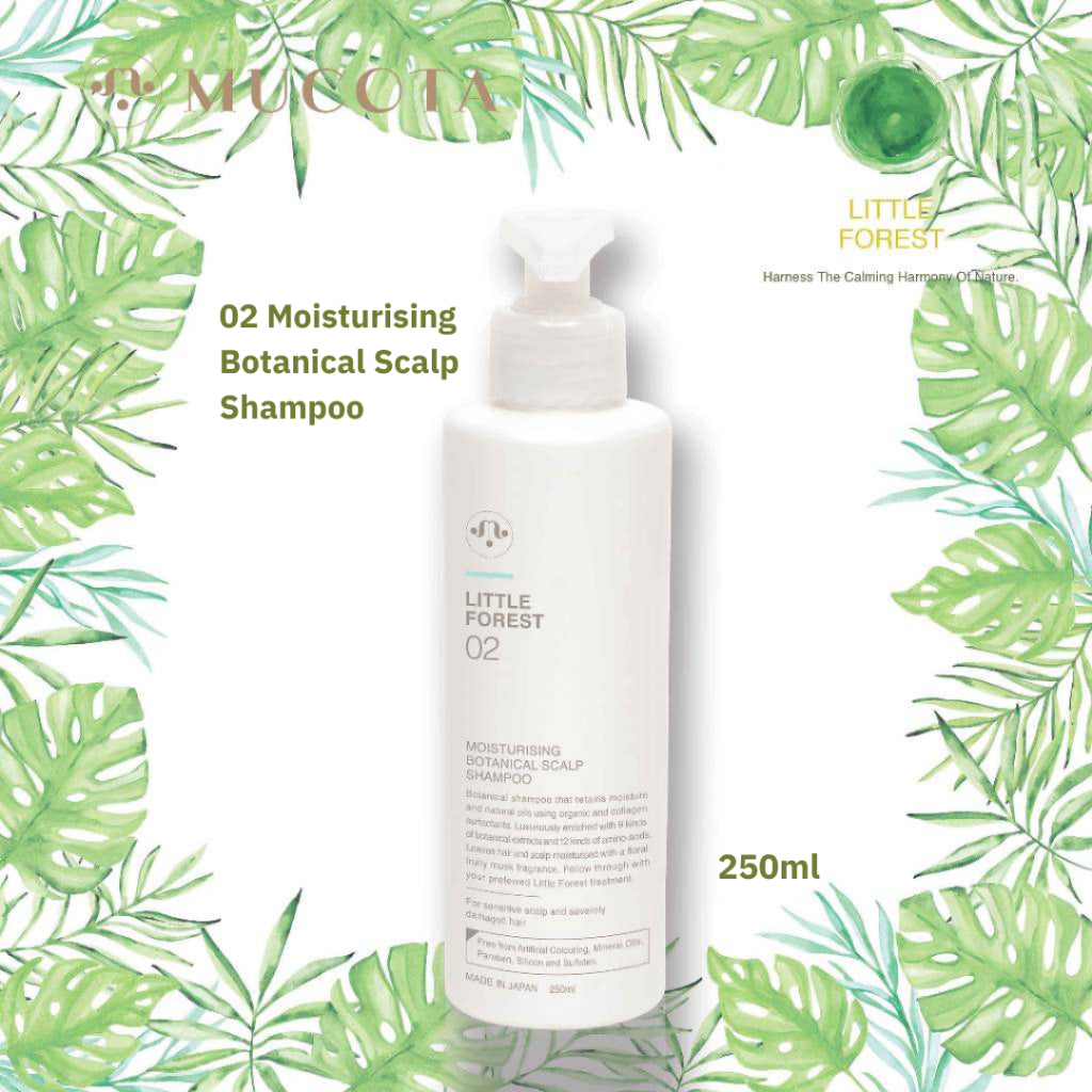 MUCOTA Little Forest 02 Moisturizing Botanical Scalp Shampoo [For Sensitive Scalp & Severely Damaged Hair] 250ml